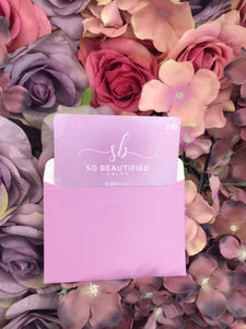 So Beautified Salon Physical Gifts Cards
