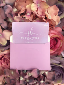 So Beautified Salon Physical Gifts Cards
